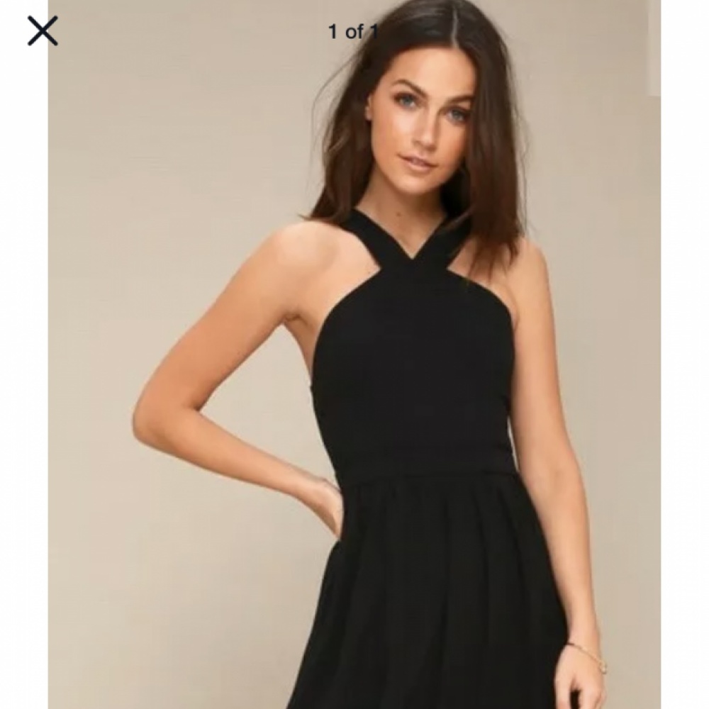 Black Lulu Air of Romance Dress NEW!!